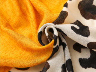 Γυναικείο Φουλάρι Εσάρπα Εμπριμέ Κίτρινο