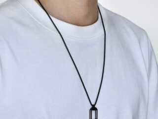 Ανδρικό Μενταγιόν Τρισδιάστατο Γεωμετρικό από Ανοξείδωτο Ατσάλι