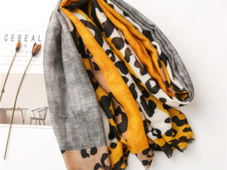 Γυναικείο Φουλάρι Εσάρπα Εμπριμέ Κίτρινο