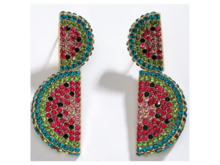 Γυναικεία Σκουλαρίκια με Στρας Καρπούζι