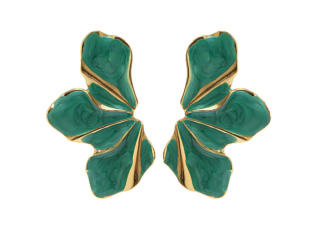 Γυναικεία Σκουλαρίκια Λουλούδι Πράσινα