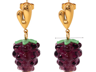 Γυναικεία Σκουλαρίκια Σταφύλι Μωβ