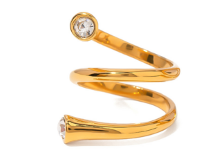 Γυναικείο Δαχτυλίδι Ανοξείδωτο Ατσάλι 18K Zircon