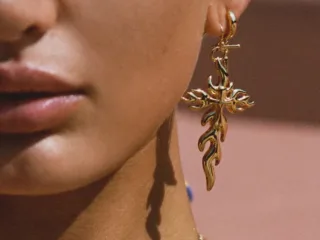 Γυναικεία Σκουλαρίκια Σταυρός Flame