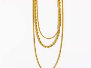 Γυναικείο Κολιέ Σετ Αλυσίδες από Ανοξείδωτο Ατσάλι Επιχρυσωμένο