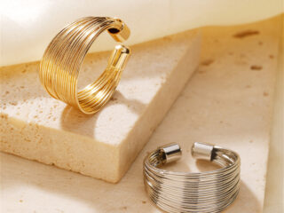 Γυναικείο Δαχτυλίδι Ανοιχτού Τύπου Σύρμα Επιχρυσωμένο