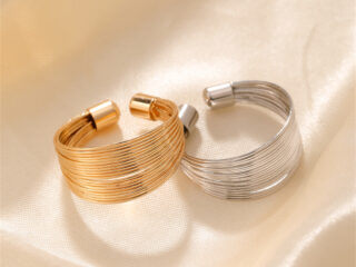 Γυναικείο Δαχτυλίδι Ανοιχτού Τύπου Σύρμα Επιχρυσωμένο