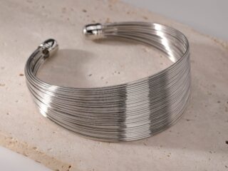 Γυναικείο Βραχιόλι Σύρμα Ανοιχτό Ασημί