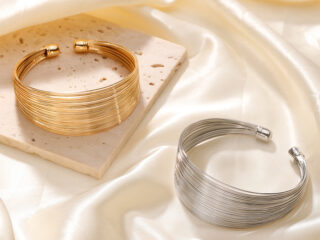 Γυναικείο Βραχιόλι Σύρμα Ανοιχτό Επιχρυσωμένο