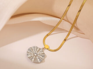 Γυναικείο Κολιέ Μενταγιόν από Ανοξείδωτο Ατσάλι Ήλιος