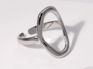 Γυναικείο Δαχτυλίδι Οβάλ Ανοξείδωτο Ατσάλι Ασημί