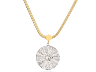 Γυναικείο Κολιέ Μενταγιόν από Ανοξείδωτο Ατσάλι Ήλιος