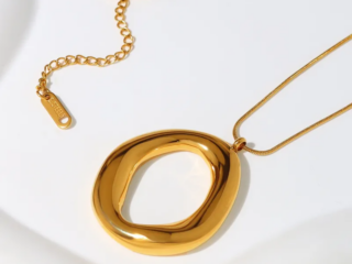 Γυναικείο Κολιέ Ο από Ανοξείδωτο Ατσάλι Επιχρυσωμένο