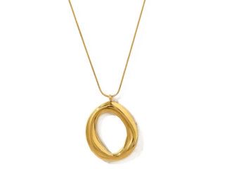 Γυναικείο Κολιέ Ο από Ανοξείδωτο Ατσάλι Επιχρυσωμένο