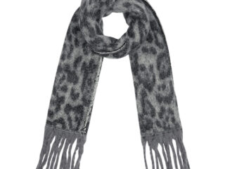 Γυναικείο Κασκόλ Ζεστό Animal Print Γκρι