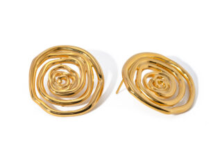 Γυναικεία Σκουλαρίκια Σπιράλ από Ανοξείδωτο Ατσάλι