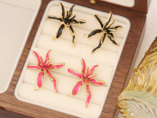 Γυναικεία Σκουλαρίκια Λουλούδι Rustic από Ανοξείδωτο Ατσάλι