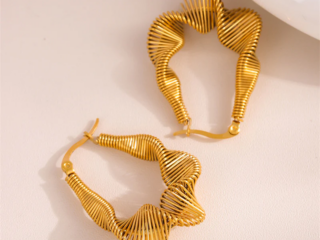 Γυναικεία Σκουλαρίκια Κρίκοι Πλέγμα από Ανοξείδωτο Ατσάλι