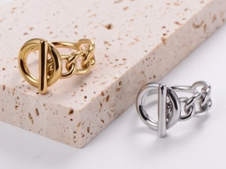 Γυναικείο Δαχτυλίδι Αλυσίδα από Ανοξείδωτο Ατσάλι Επιχρυσωμένο 18K