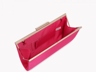 Γυναικείο Τσαντάκι Φάκελος Σατέν Clutch Φούξια