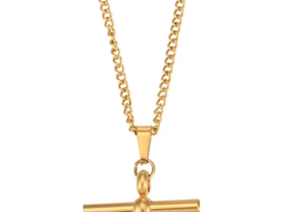 Γυναικείο Κολιέ T-Bar από Ανοξείδωτο Ατσάλι 18K