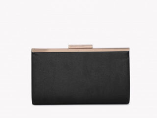 Γυναικείο Τσαντάκι Φάκελος Σατέν Clutch Μαύρη
