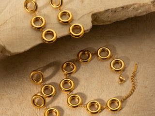 Γυναικείο Βραχιόλι Circle από Ανοξείδωτο Ατσάλι Επιχρυσωμένο 18K