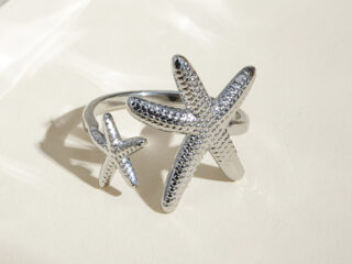 Γυναικείο Δαχτυλίδι Starfish από Ανοξείδωτο Ατσάλι Προσαρμόσιμο