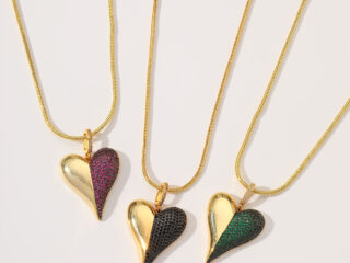 Γυναικείο Κολιέ Καρδιά Επιχρυσωμένο 18K Zircon