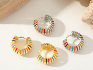Γυναικεία Σκουλαρίκια Κρίκοι Multicolor Μεταλλικά