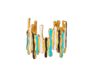 Γυναικείο Δαχτυλίδι από Ανοξείδωτο Ατσάλι με Επισμάλτωση Ανοιχτού Τύπου