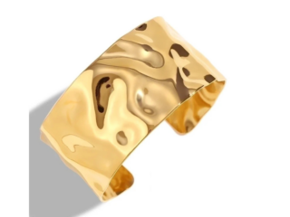 Γυναικείο Βραχιόλι Σφυρήλατο από Ατσάλι Χρυσό