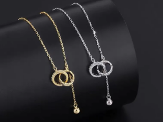 Γυναικείο Κολιέ Ring από Ανοξείδωτο Ατσάλι Επιχρυσωμένο 18K