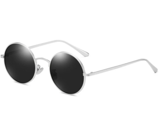 Γυναικεία Γυαλιά Ηλίου Round Silver με Μεταλλικό Σκελετό