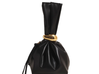 Γυναικείο Τσαντάκι Bucket με Πλαϊνό Φερμουάρ Μαύρο