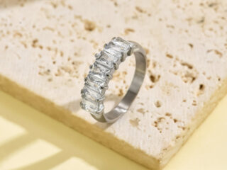 Γυναικείο Δαχτυλίδι Shine από Ανοξείδωτο Ατσάλι Επιχρυσωμένο με Zircon Ασημί