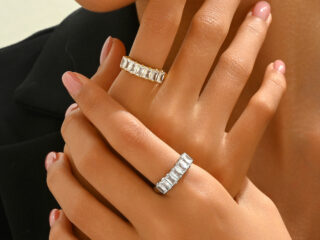 Γυναικείο Δαχτυλίδι Shine από Ανοξείδωτο Ατσάλι Επιχρυσωμένο με Zircon