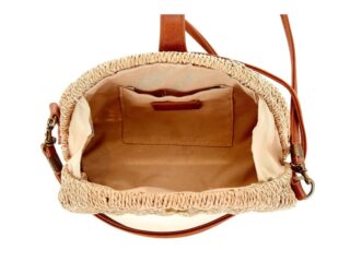 Γυναικεία Τσάντα Χιαστί Half-Moon Kevin Jeans Ψάθινη