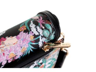 Γυναικεία Τσάντα Ώμου Pierre Cardin Jungle Chic Μαύρη από Οικολογικό Δέρμα