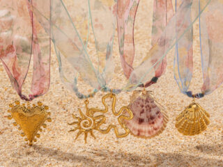 Γυναικείο Κολιέ Oceanic Silk από Ανοξείδωτο Ατσάλι σε Floral Μαντήλι