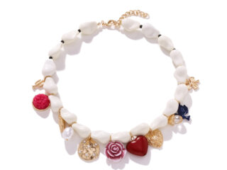 Γυναικείο Κολιέ Statement Romantic Vacation με Χάντρες και Charms