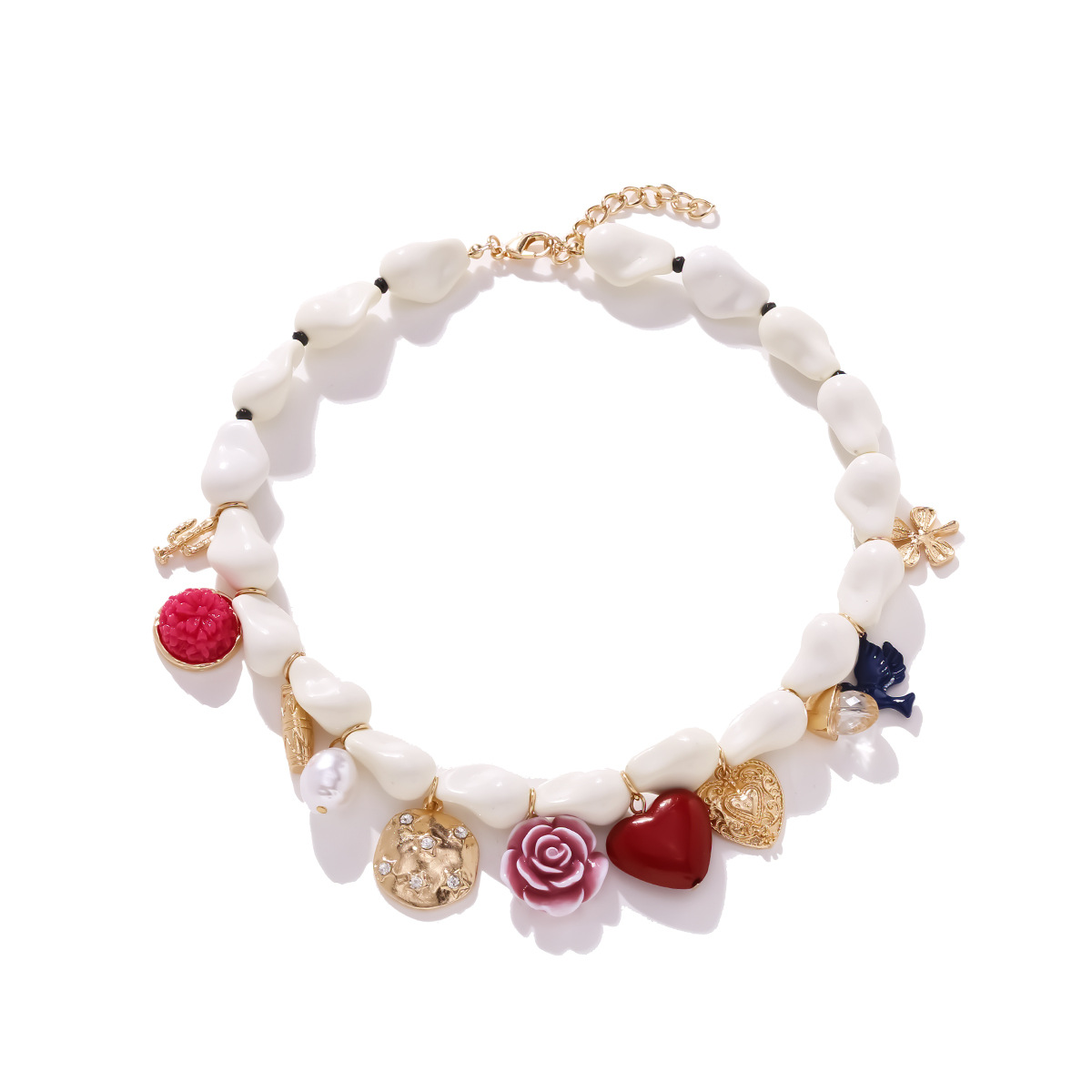 Γυναικείο Κολιέ Statement Romantic Vacation με Χάντρες και Charms Γυναικείο Κολιέ Statement Romantic Vacation με Χάντρες και Charms