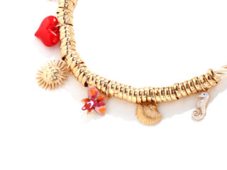 Γυναικείο Κολιέ Statement Chunky Charms σε Σχοινί