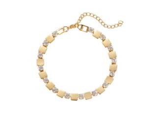 Γυναικείο Βραχιόλι Golden Tiles από Ανοξείδωτο Ατσάλι Επιχρυσωμένο 18K με Zircon