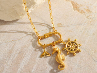 Gynaikeío Kolié Hippocampus apó Anoxeídoto Atsáli Epichrysoméno 18K