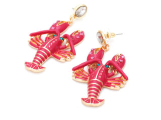 Γυναικεία Statement Σκουλαρίκια Red Lobster Μεταλλικά