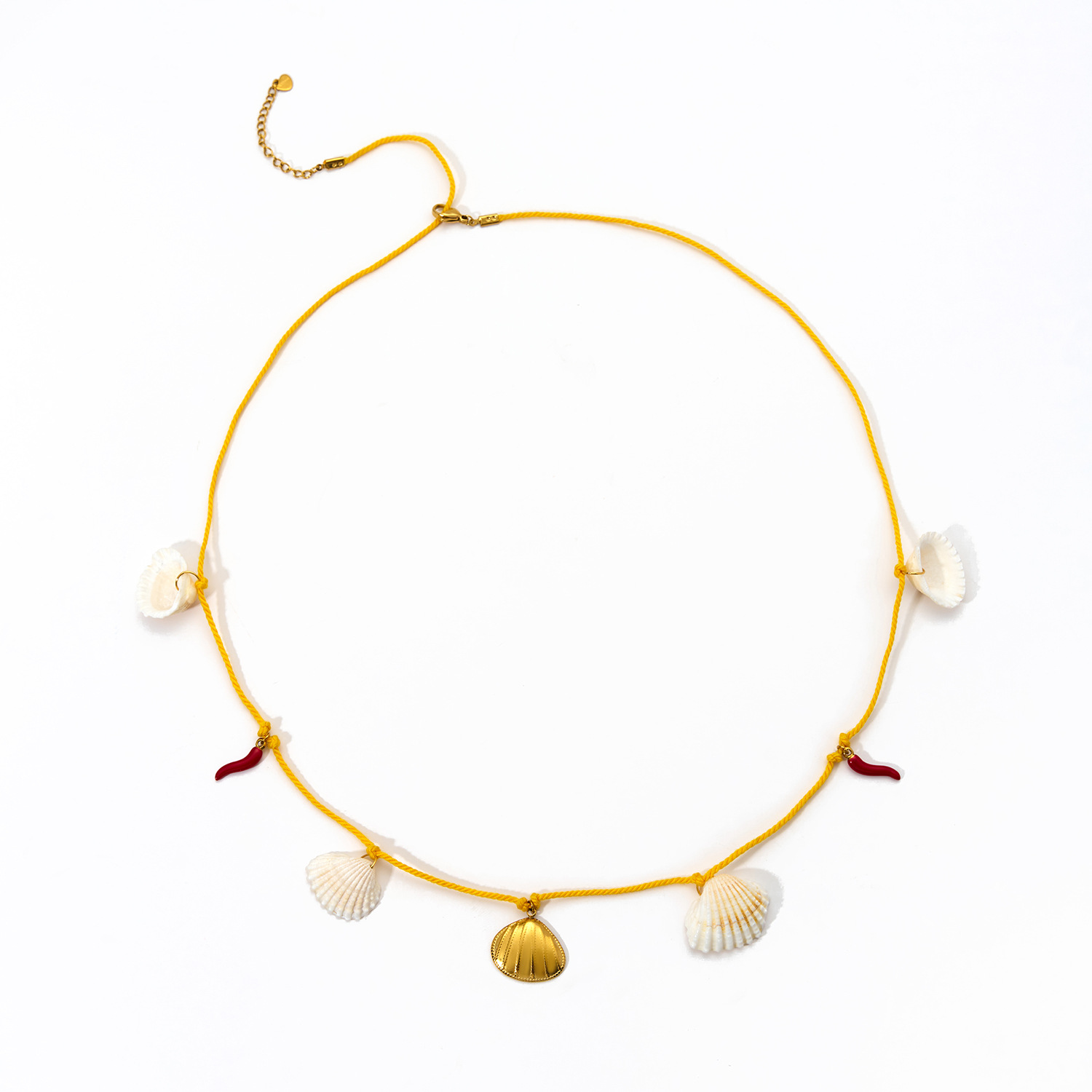 Γυναικεία Αλυσίδα Μέσης Κοιλιάς σε Κίτρινο Κορδόνι με Κοχύλια και Charms από Ανοξείδωτο Ατσάλι Γυναικεία Αλυσίδα Μέσης Κοιλιάς σε Κίτρινο Κορδόνι με Κοχύλια και Charms από Ανοξείδωτο Ατσάλι