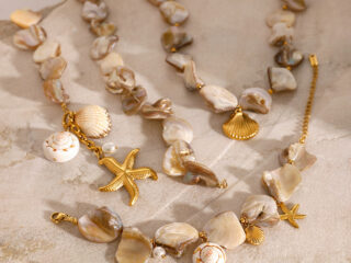 Γυναικείο Βραχιόλι Pearl Shell από Ανοξείδωτο Ατσάλι Επιχρυσωμένο 18K