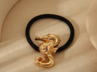 Σετ 2 Λαστιχάκια Μαλλιών Summer Glam και Μεταλλικό Clip Χρυσό