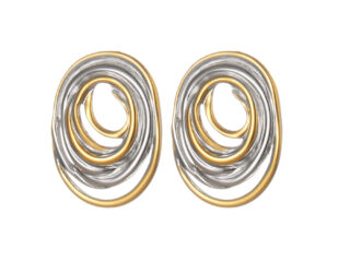 Γυναικεία Σκουλαρίκια Mixed Metal Geometric από Ανοξείδωτο Ατσάλι Χρυσό - Ασημί